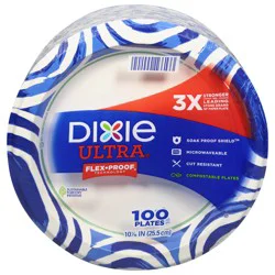 Dixie Ultra Compostable 10 Inch Plates, 100 Count