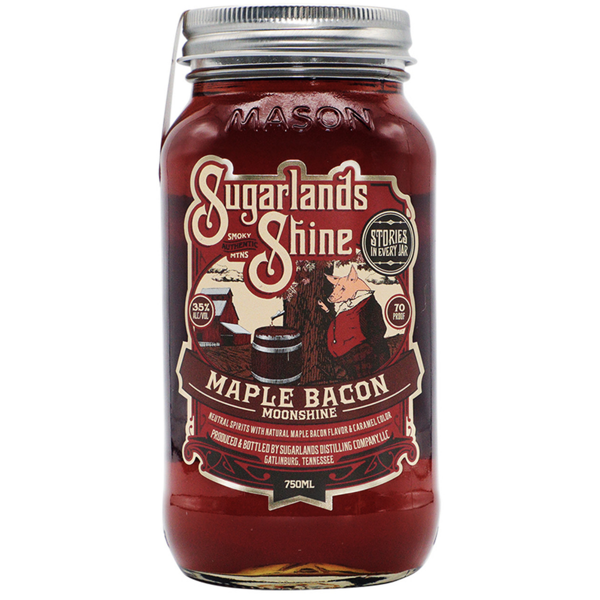 slide 1 of 1, Sugarlands Shine Maple Bacon Moonshine, 750 ml