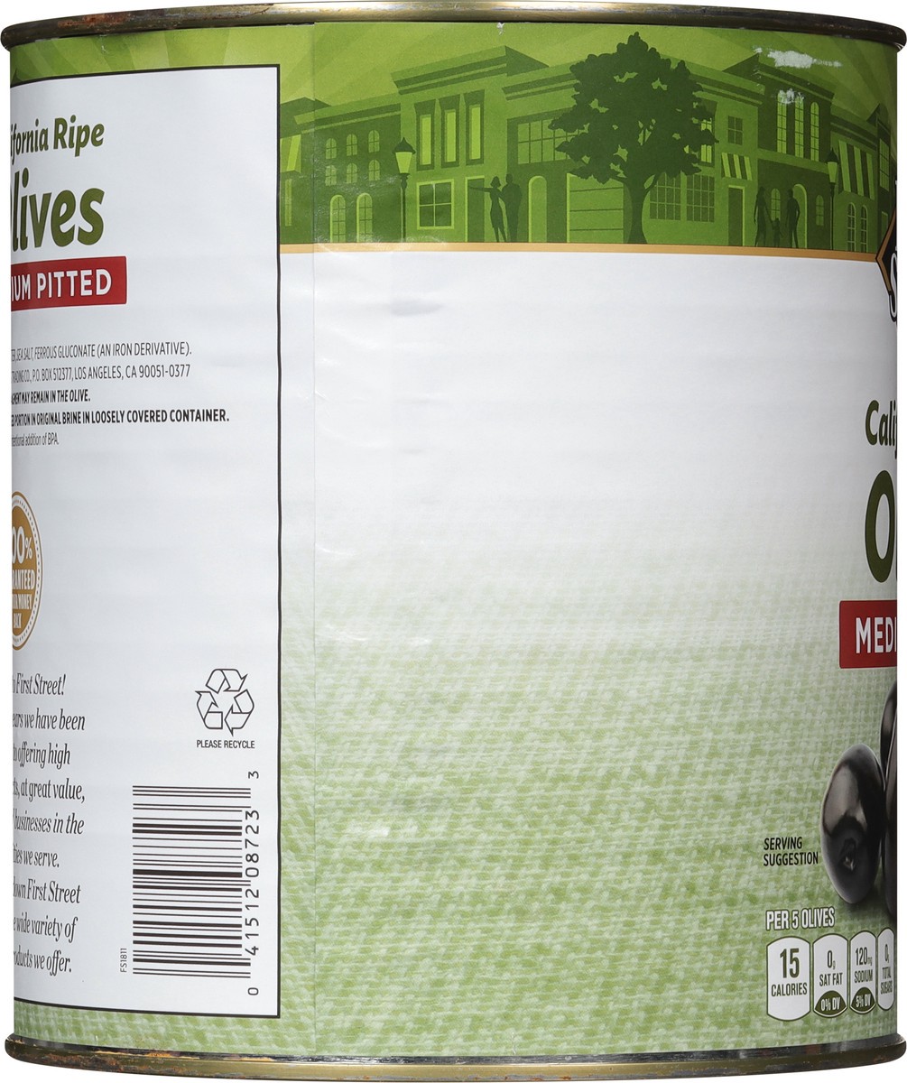 slide 12 of 13, First Street Pitted Ripe Olives Medium, 51 oz