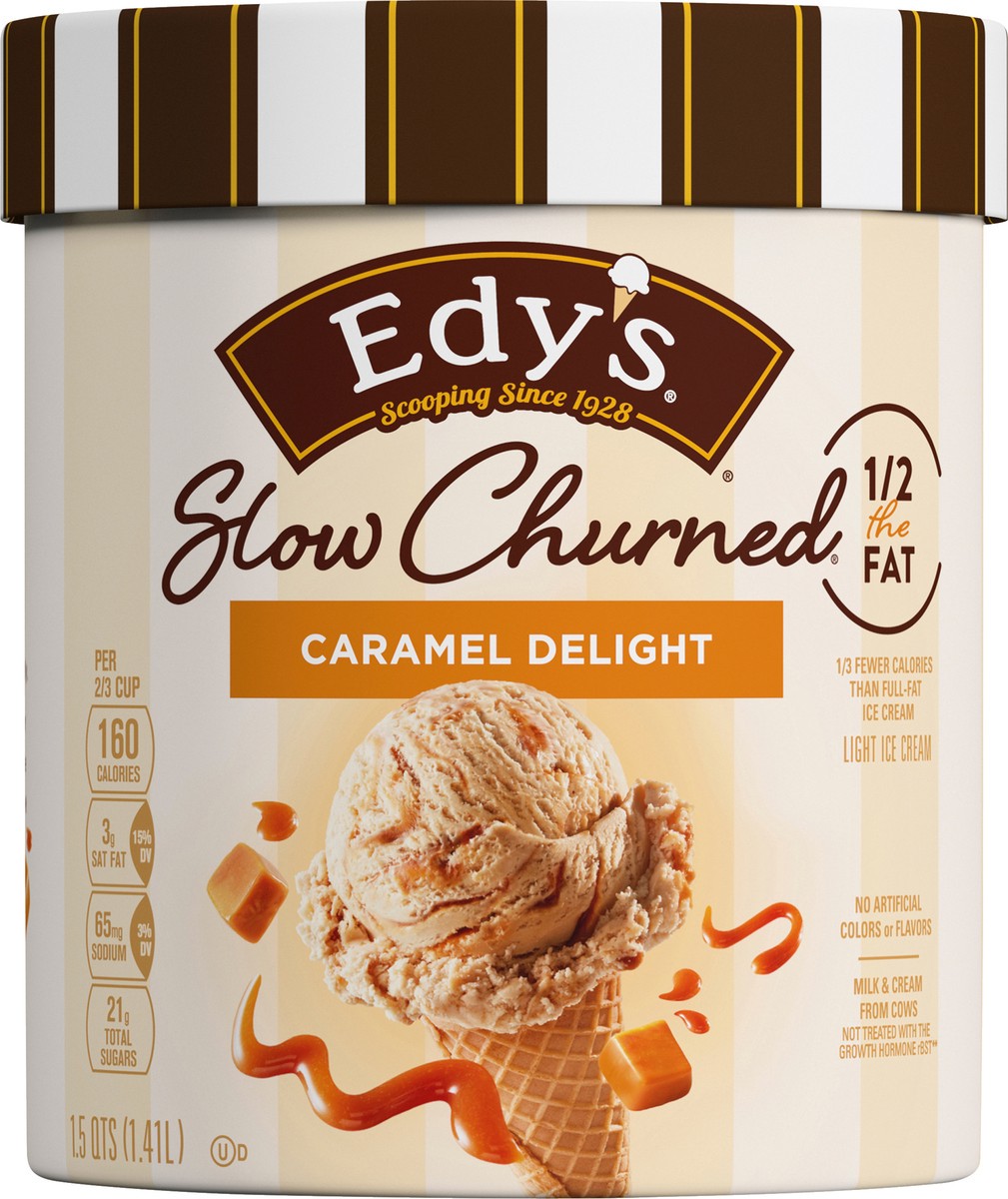 slide 1 of 5, Dreyer's Slow Churned Light Caramel Delight Ice Cream 1.5 qt, 1.5 qt