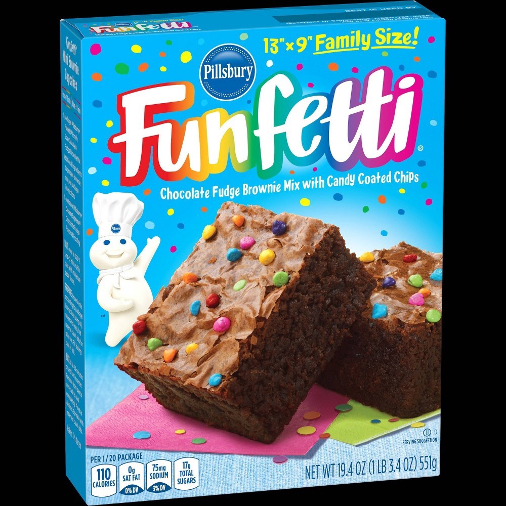 slide 3 of 3, Pillsbury Funfetti Fudge Brownie Mix, 19.4 oz