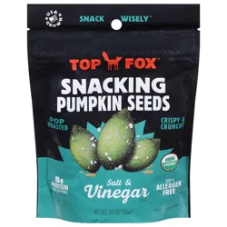 Top Fox Pop Roasted Salt & Vinegar Pumpkin Seeds - 3.5 oz