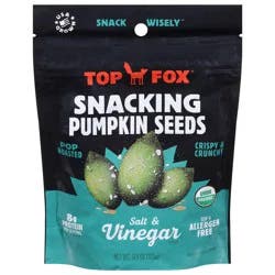 Top Fox Pop Roasted Salt & Vinegar Pumpkin Seeds - 3.5 oz