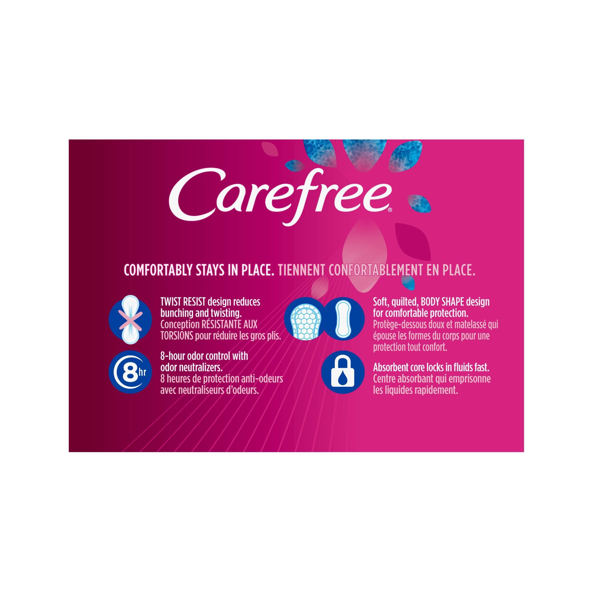 slide 8 of 11, Carefree Long Unwrapped Panty Liners Unscented, 92 ct