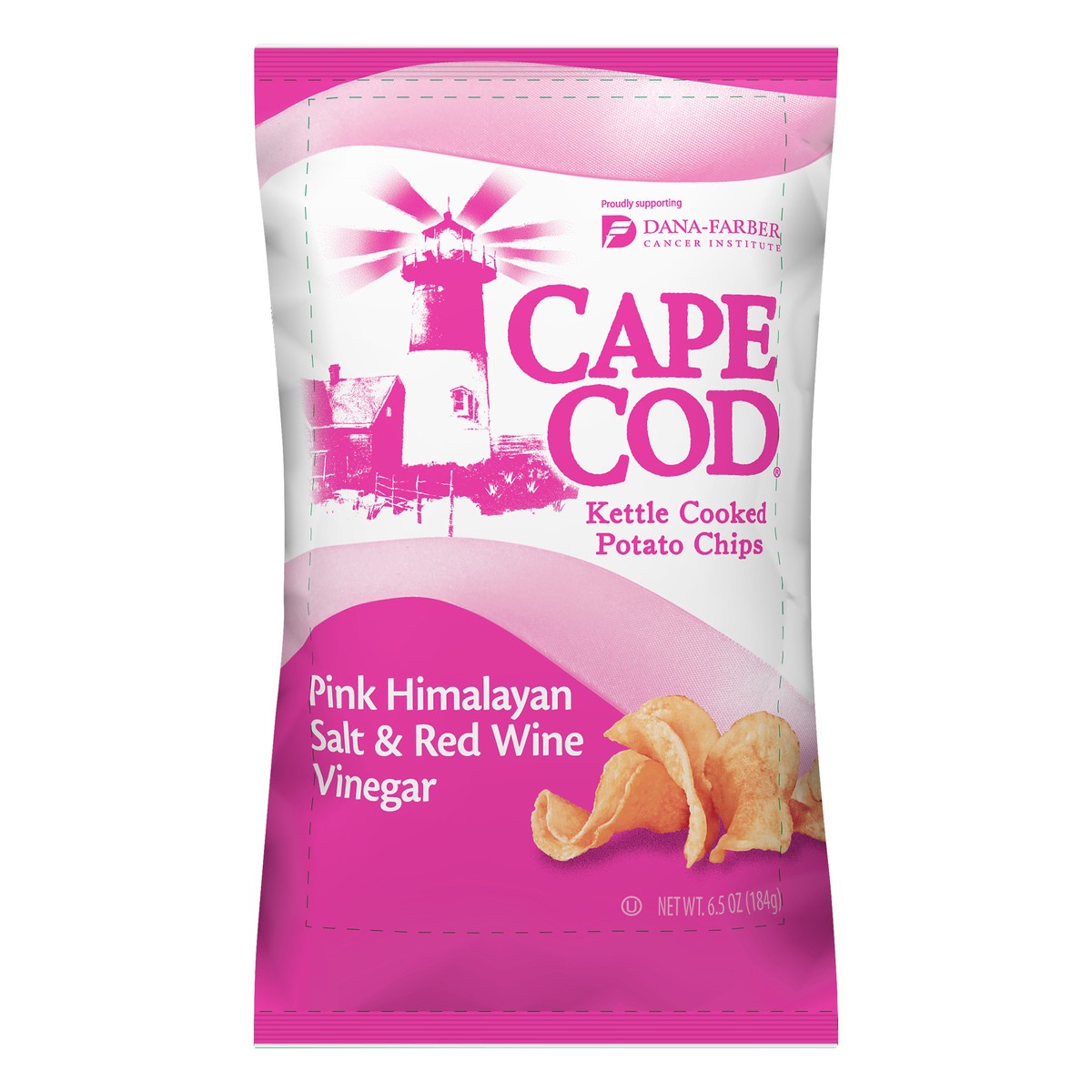 slide 1 of 1, Cape Cod Pink Himalayan Salt & Red Wine Vinegar Kettle Cooked Potato Chips, 6.5 oz