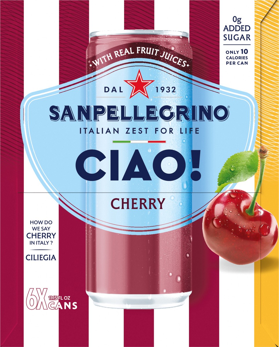 slide 11 of 13, San Pel Ciao Cherry 6/11.15 Oz, 6 ct; 11.15 fl oz
