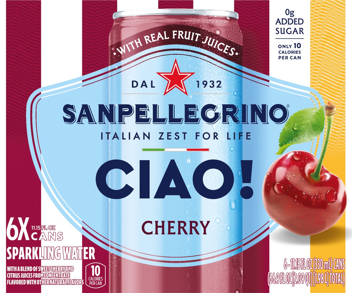 slide 3 of 13, San Pel Ciao Cherry 6/11.15 Oz, 6 ct; 11.15 fl oz