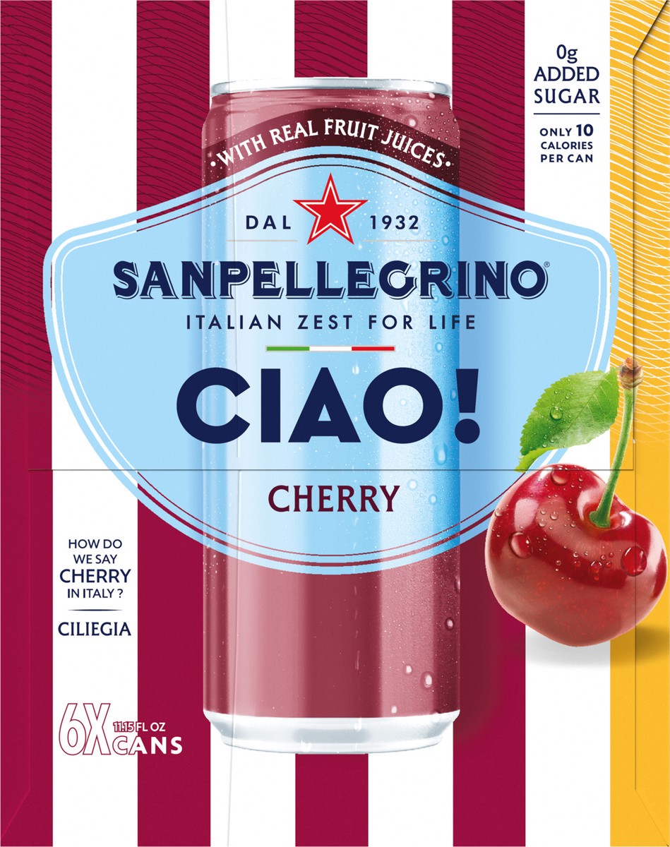 slide 12 of 13, San Pel Ciao Cherry 6/11.15 Oz, 6 ct; 11.15 fl oz