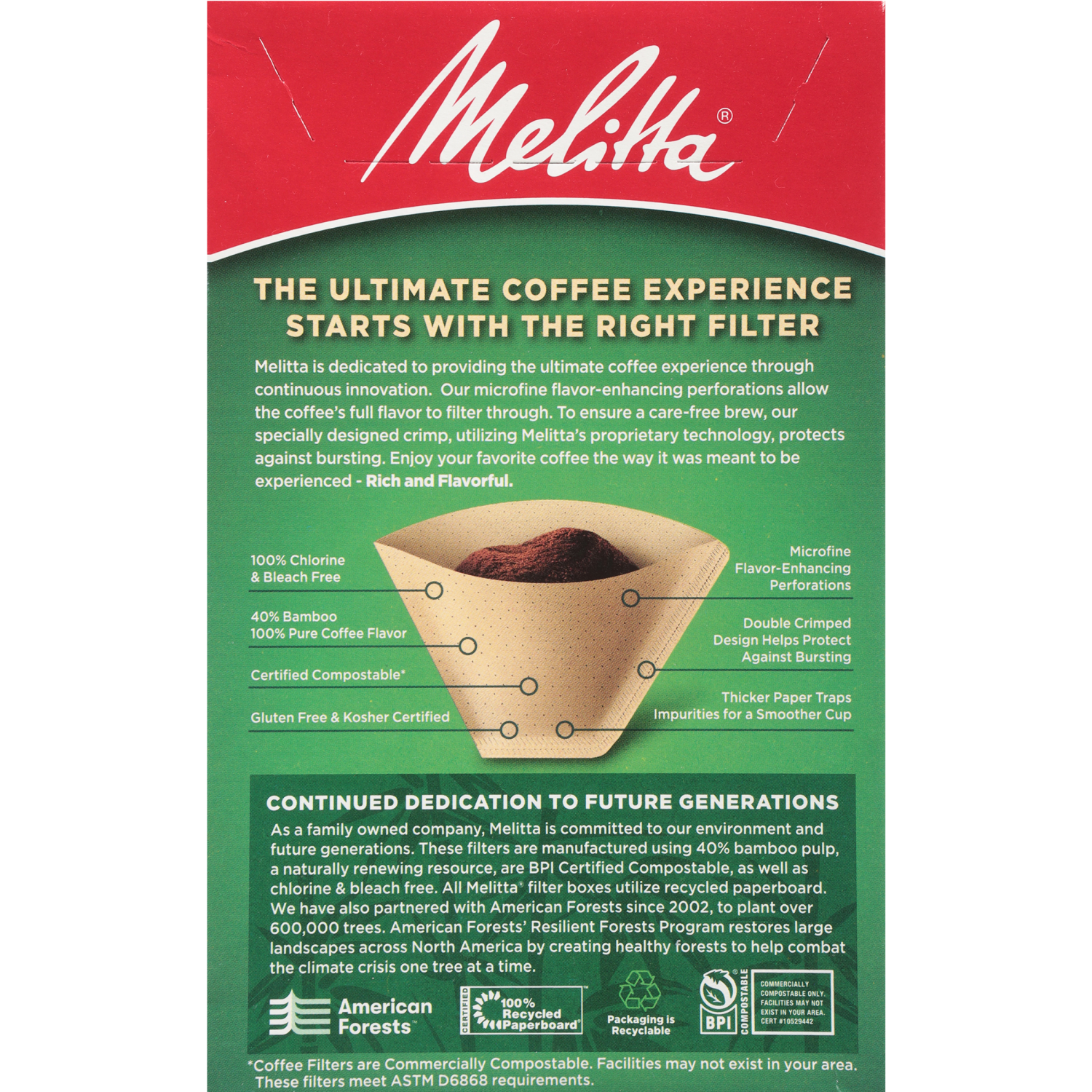 slide 2 of 6, Melitta Bamboo Cone Coffee Filters - 80 ct, 80 ct
