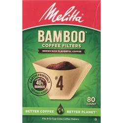 Melitta Bamboo No. 4 Coffee Filters 80 ea