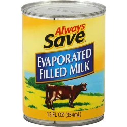 Always Save Evaporated Filled Milk
