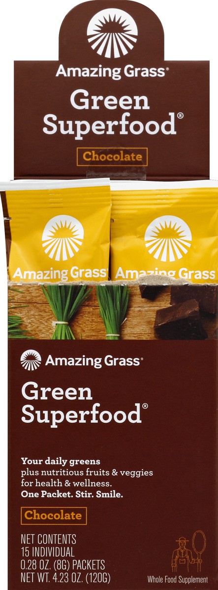 slide 2 of 2, Amazing Grass Green Superfood Cacao Chocolate Infusion, 8.5 oz