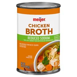 Meijer Reduced Sodium Chicken Broth, 14.5 Oz