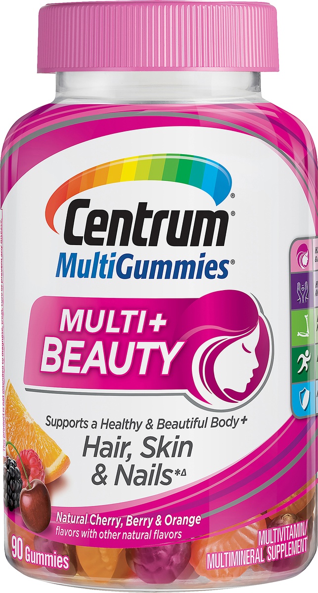 slide 5 of 6, Centrum Multi-Gummies Multi+Beauty, 90 ct