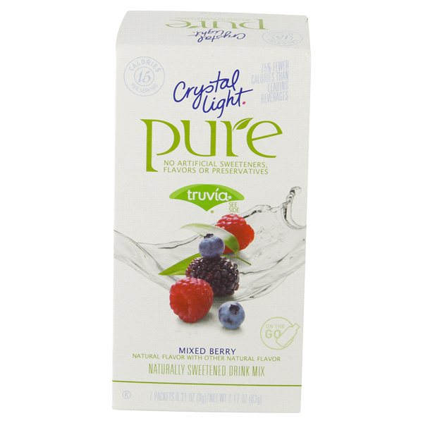 slide 1 of 1, Crystal Light On-The-Go Pure Mixed Berry Drink Mix, 2.2 oz