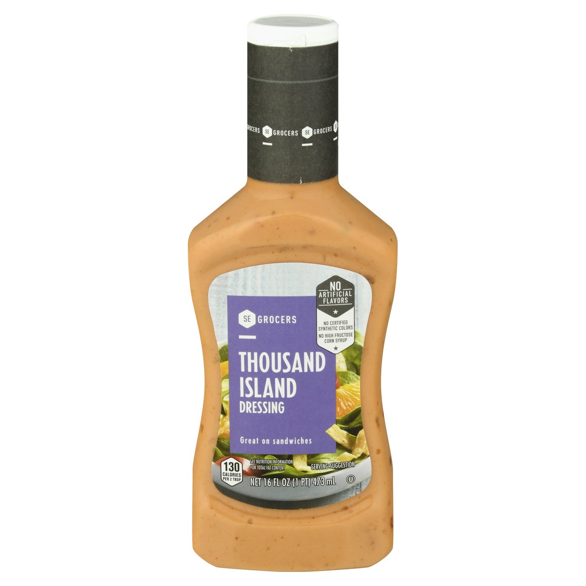 slide 2 of 4, SE Grocers Thousand Island Dressing No High Fructose Corn Syrup 16 Ounces, 16 oz