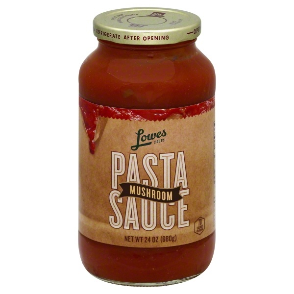 slide 1 of 1, Lowes Foods Pasta Sauce Flavored With Mushrooms, 24 ct