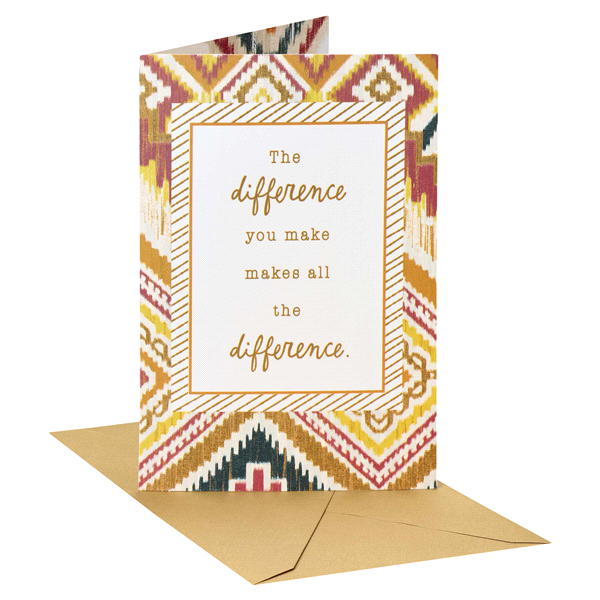 slide 1 of 1, American Greetings Thank You Card (All The Difference), 1 ct