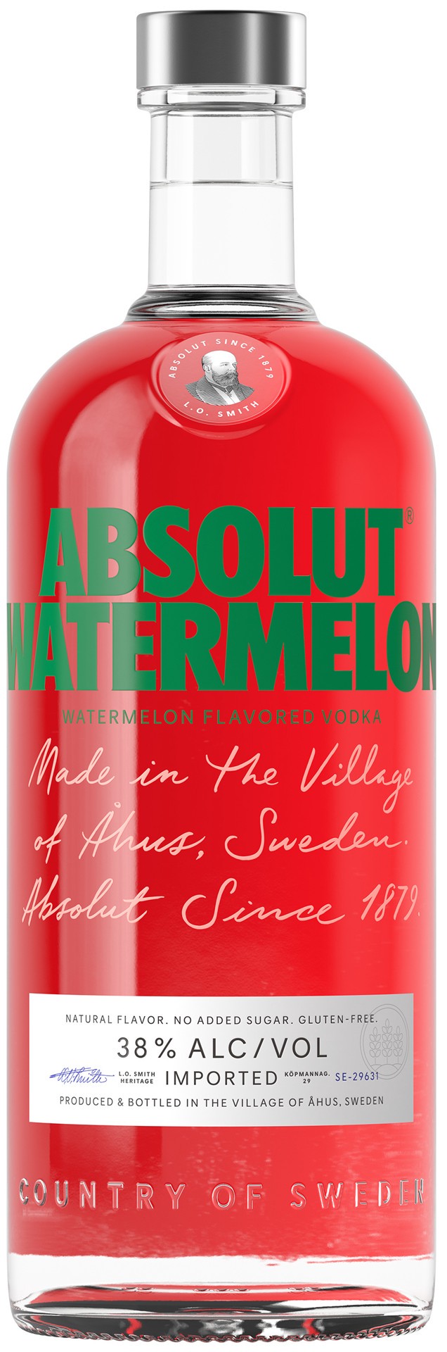 slide 1 of 9, Absolut Watermelon Flavored Vodka, 1 L Bottle, 38% ABV, 1 liter