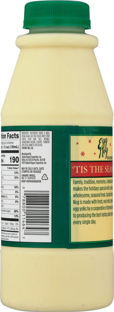 slide 9 of 14, Upstate Farms Eggnog 16 fl oz Bottle, 16 fl oz
