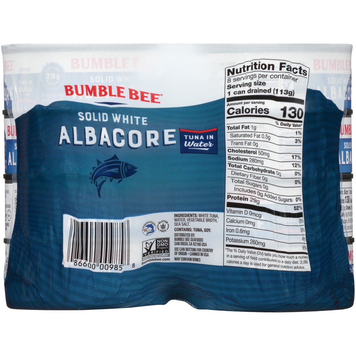 slide 4 of 11, Bumble Bee Solid White Albacore Tuna In Water 8pk/5oz Ea - 40 OZ, 8 ct