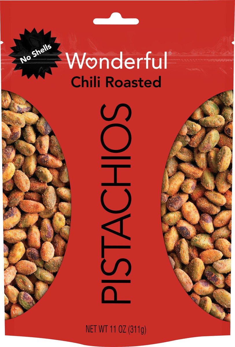 slide 2 of 3, Wonderful Pistachios No Shells Chili Roasted Pistachios, 11 oz