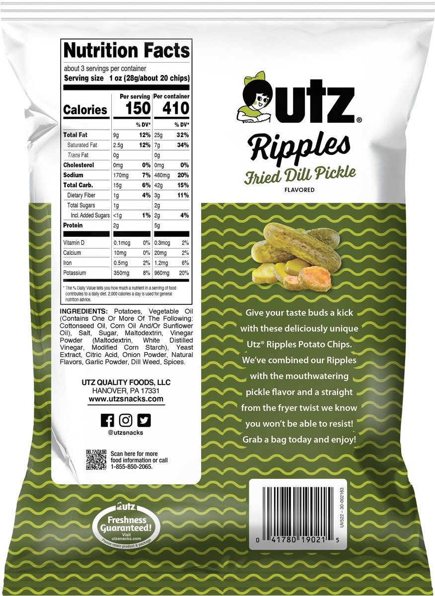 slide 5 of 7, Utz Dill Pickle Chips, 2.75 oz
