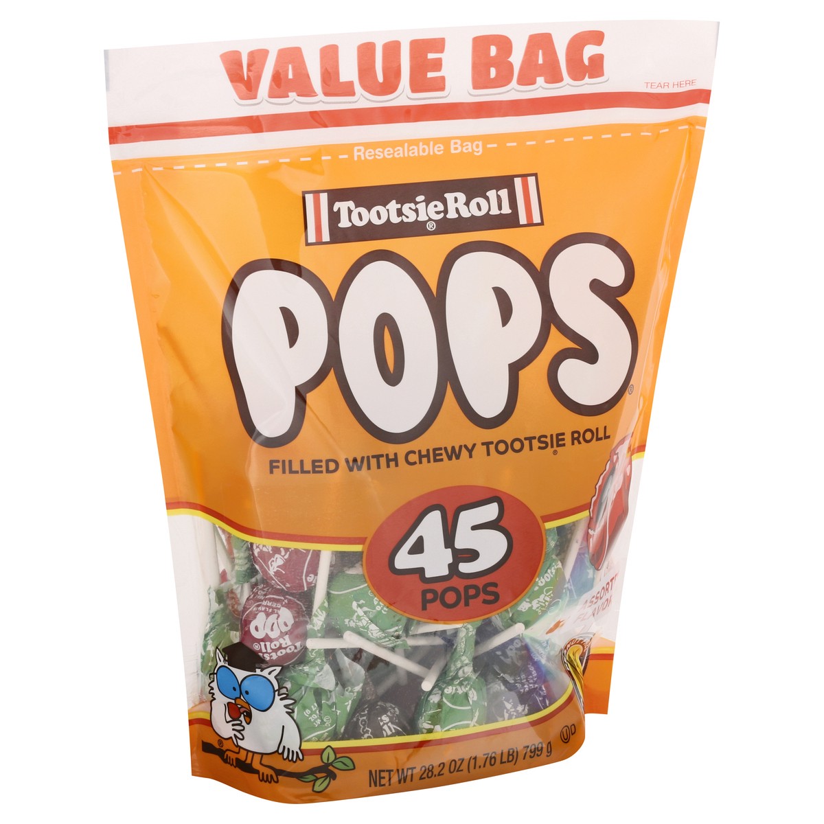 slide 2 of 9, Tootsie Roll Pops Value Bag, 45 ct