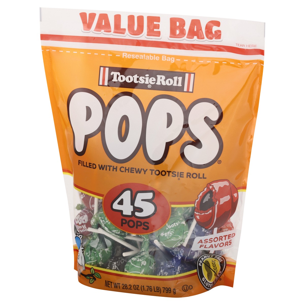 slide 3 of 9, Tootsie Roll Pops Value Bag, 45 ct