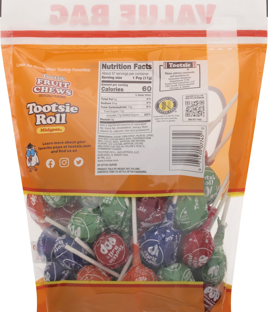 slide 5 of 9, Tootsie Roll Pops Value Bag, 45 ct