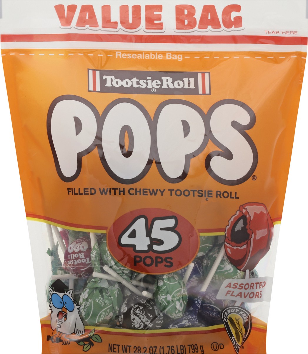 slide 1 of 9, Tootsie Roll Pops Value Bag, 35 oz