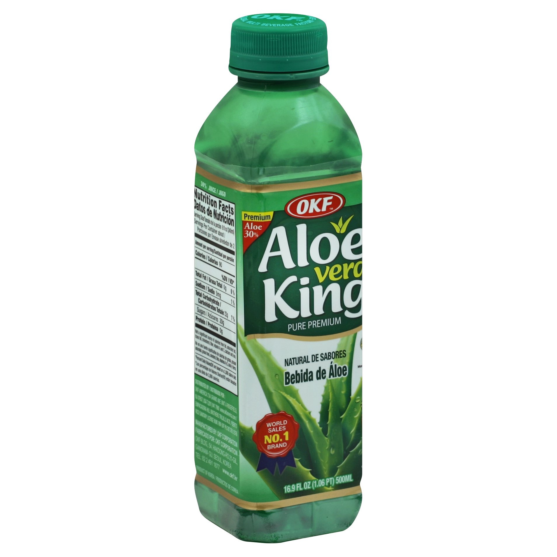 slide 1 of 5, OKF Aloe Vera King Drink, 16.9 fl oz