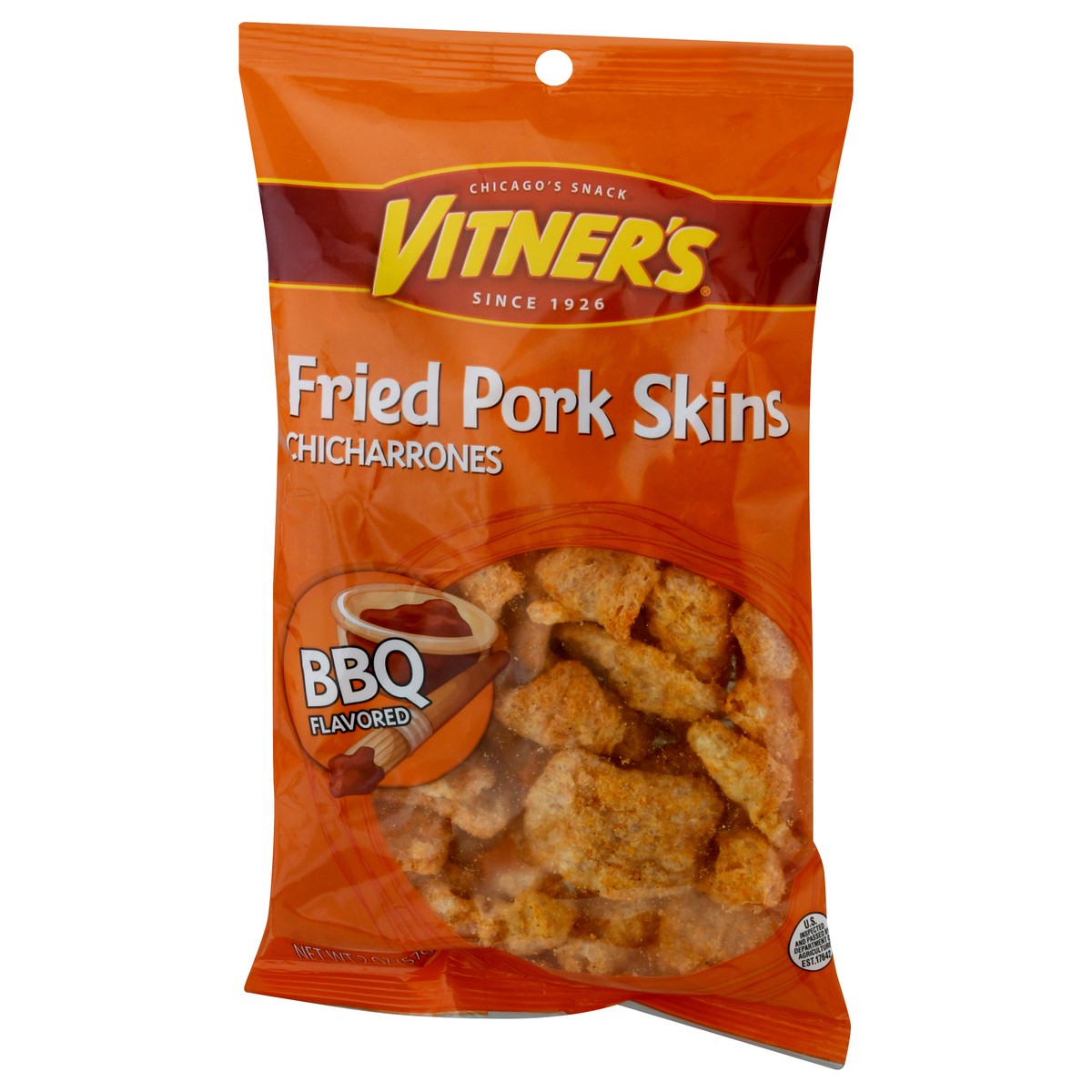 slide 5 of 13, Vitner's Fried Pork Skin BBQ Flavored Chicharrones 2 oz, 2 oz