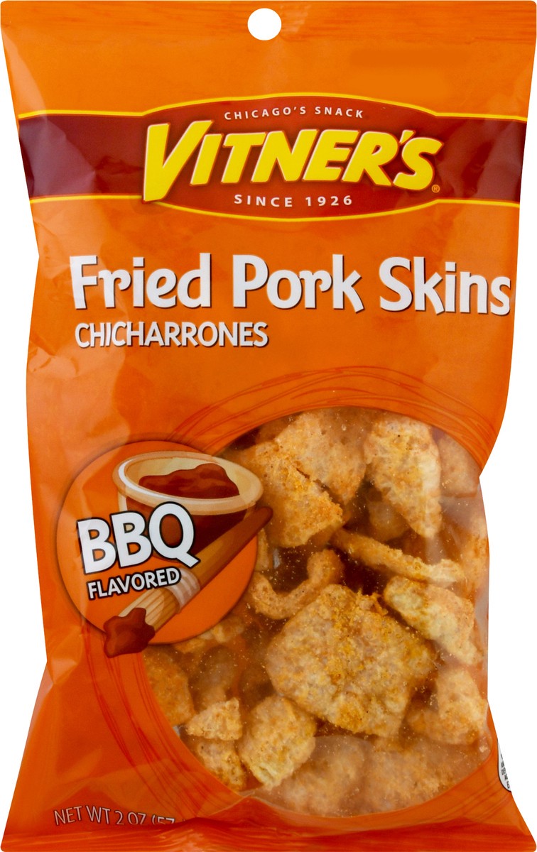 slide 12 of 13, Vitner's Fried Pork Skin BBQ Flavored Chicharrones 2 oz, 2 oz