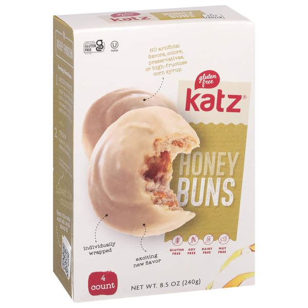 slide 1 of 1, Katz Honey Buns, 1 ct