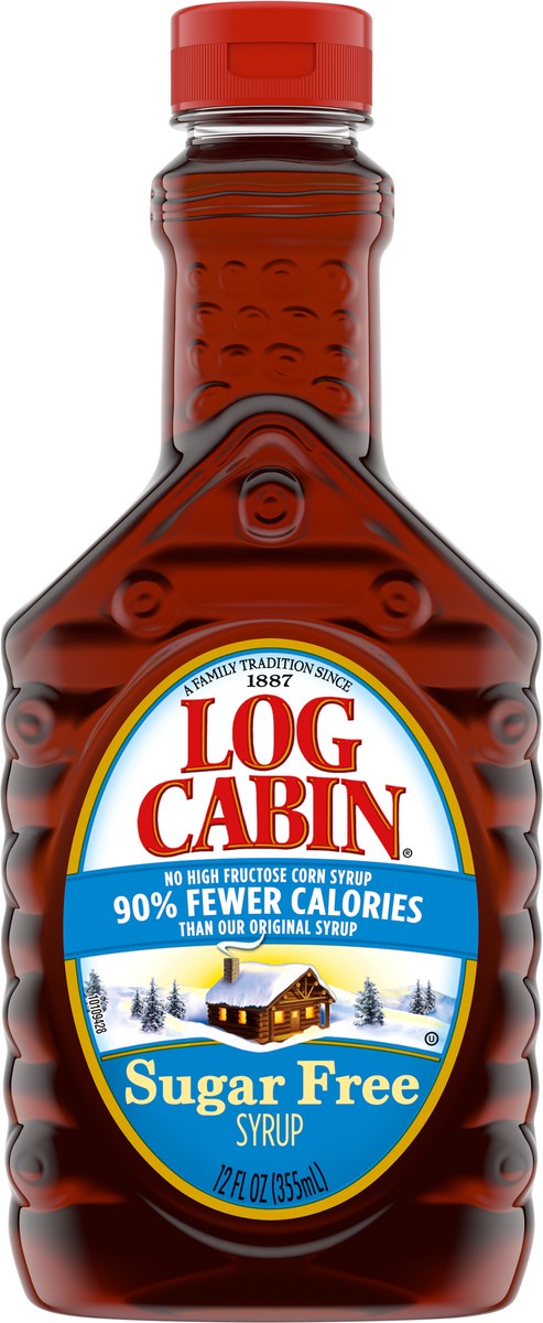 slide 4 of 7, Log Cabin Sugar Free Syrup 12 fl oz, 12 fl oz