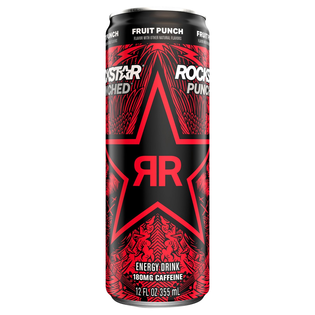 slide 6 of 10, Rockstar Punched Energy Drink Fruit Punch 12 Fl Oz Can, 12 fl oz