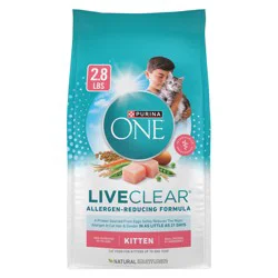 Purine ONE LiveClear Allergen-Reducing Kitten Dry Cat Food Formula Real Chicken