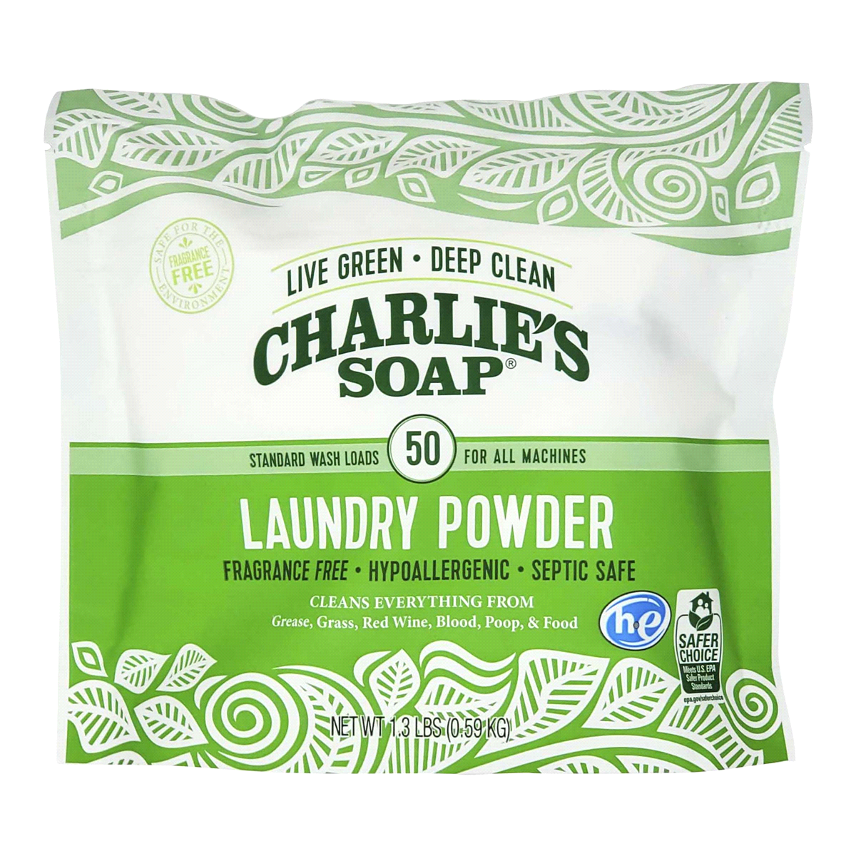 slide 1 of 5, Charlie's Soap Laundry Powder, 1 ct