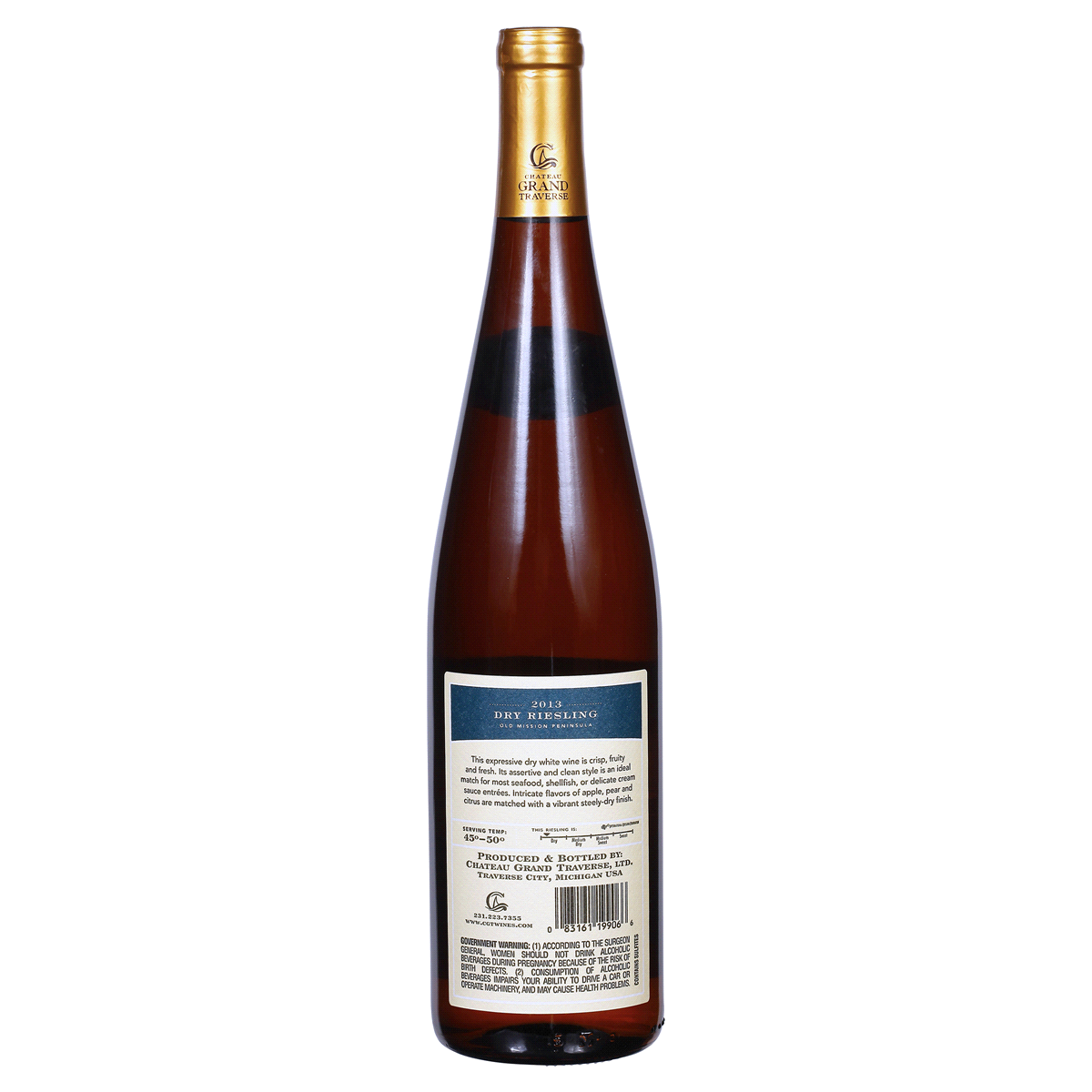 slide 2 of 2, Chateau Grand Traverse Dry Riesling Wine, 750 ml