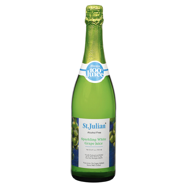 slide 1 of 2, St. Julian Sparkling White Grape Juice, 750 ml