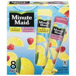 Minute Maid Lemonade/Raspberry Lemonade Squeeze Tubes 8 - 3 fl oz Tubes