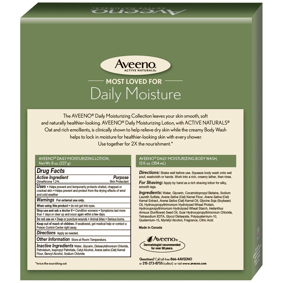 slide 2 of 2, AVEENO Daily Moisturizing Lotion & Wash Pack, 1 ct