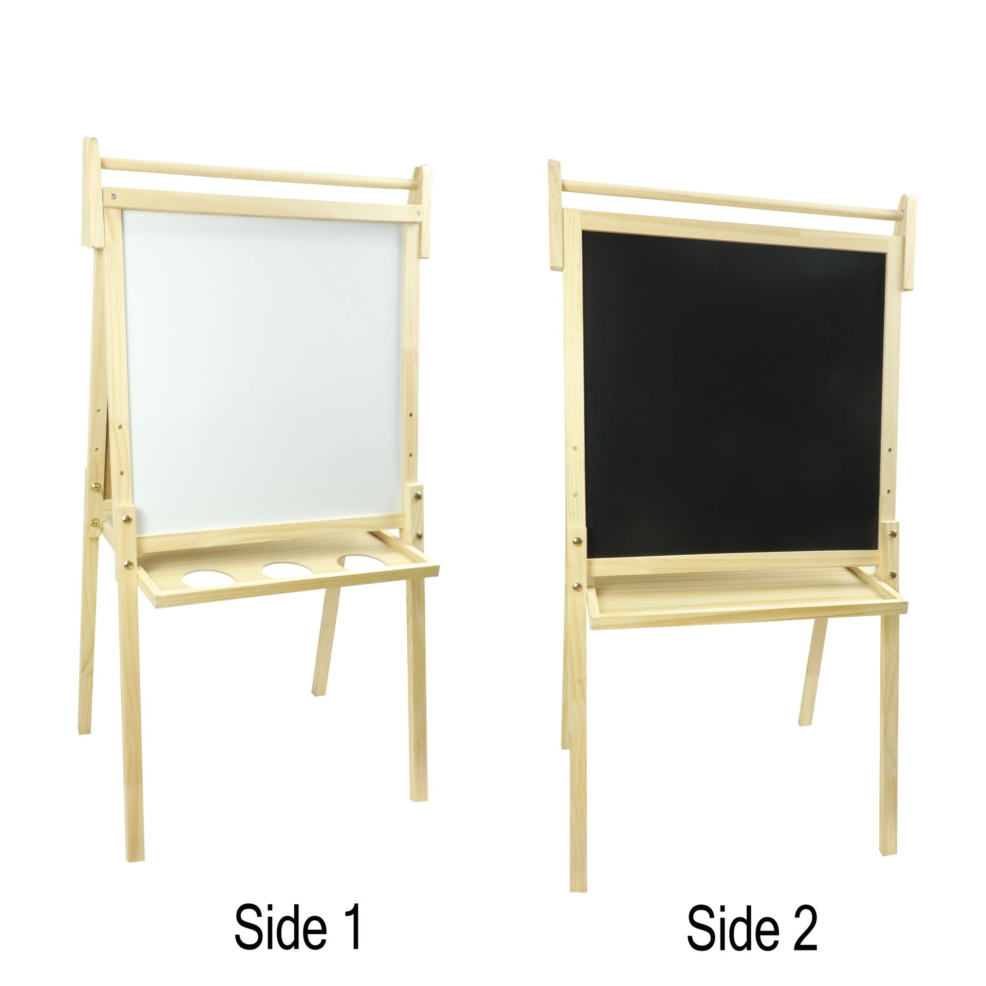 slide 5 of 6, Creatology 22" Chalkboard & White Erase Board Floor Easel, 20 in x 21.8 in x 2.65 in