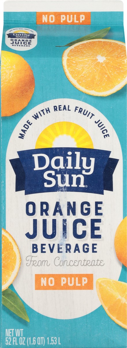 slide 7 of 13, Daily Sun No Pulp Orange Juice from Concentrate - 52 fl oz, 52 fl oz