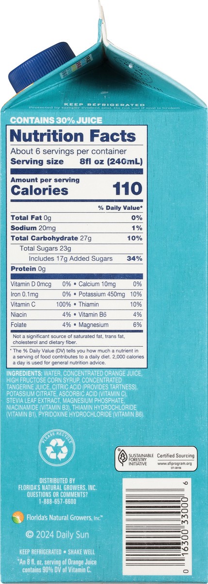 slide 4 of 13, Daily Sun No Pulp Orange Juice from Concentrate - 52 fl oz, 52 fl oz