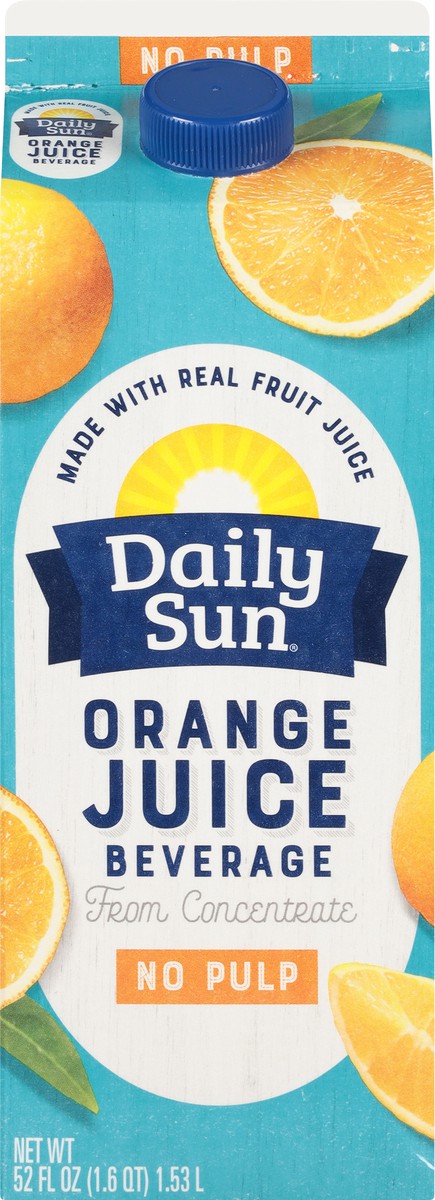 slide 11 of 13, Daily Sun No Pulp Orange Juice from Concentrate - 52 fl oz, 52 fl oz