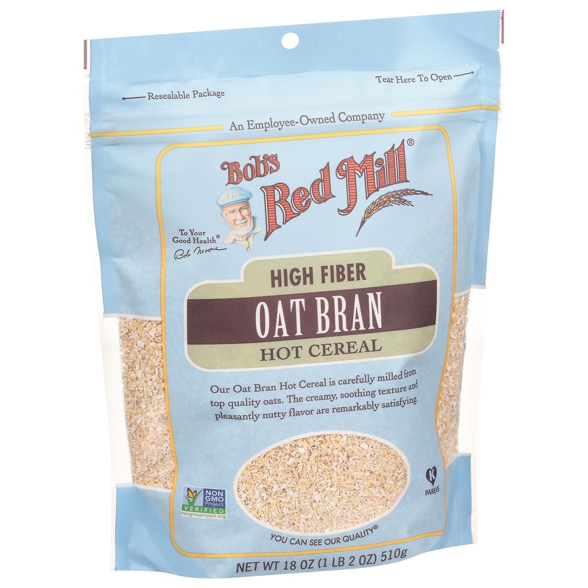 slide 6 of 9, Bob's Red Mill High Fiber Oat Bran Hot Cereal 18 oz, 18 oz