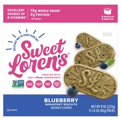 Sweet Loren's Gluten Free Vegan Blueberry Breakfast Biscuits, 8oz