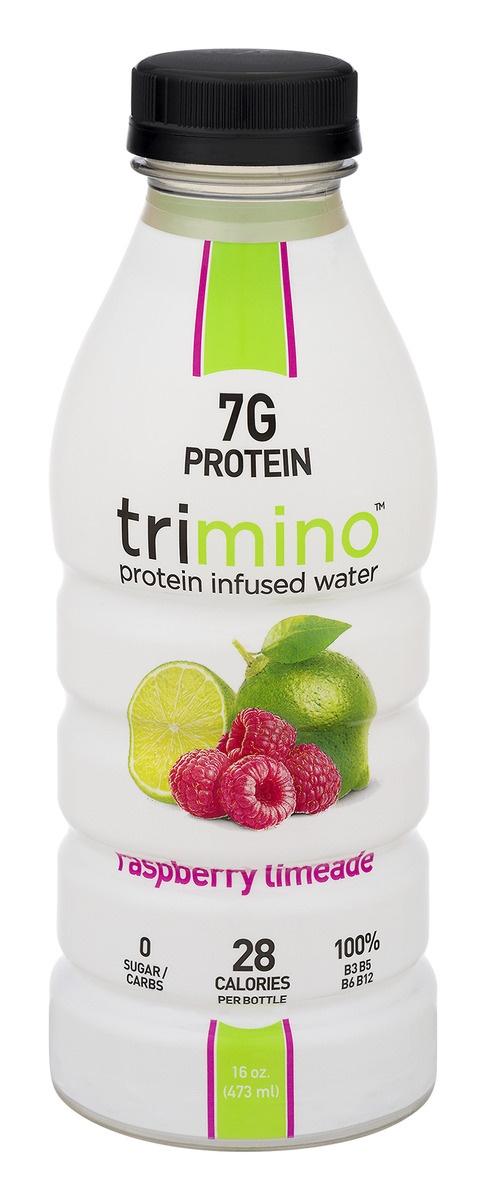 slide 1 of 1, trimino Raspberry Limeade Infused Protein Water - 16 fl oz, 16 fl oz